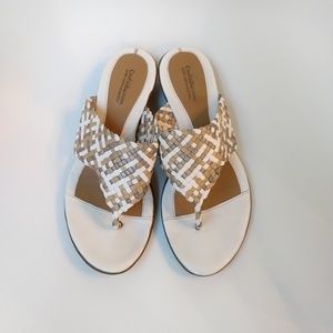 Croft&Barrow white leather sandal